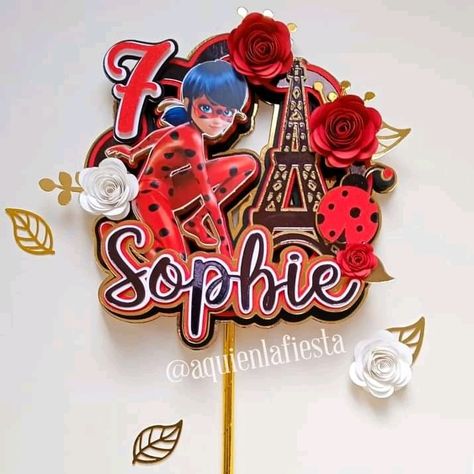 Miraculous Ladybug Cake Topper, Ladybug Cake Topper, Ladybug Birthday Decorations, Miraculous Birthday, Miraculous Ladybug Party, Bug Cake, Ladybug Cake, Ladybug Birthday Party, Ladybug Theme