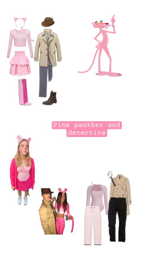 Halloween couples costume ideas Pink Panther Couple Costume, Pink Panther Costume, Halloween Couples Costume Ideas, Couples Costume Ideas, Halloween Couples Costume, Panther Costume, Halloween Couples, Couple Costume, Couples Costume