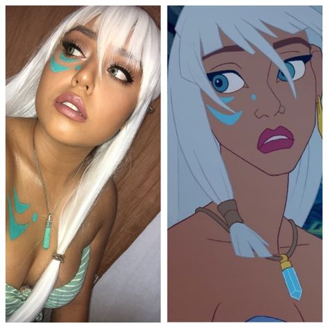 Kida Halloween Costume Atlantis, Princess Kida Atlantis Costume, Kida Atlantis Costume, Atlantis Costume, Atlantis Cosplay, Atlantis Kida, Kida Atlantis, Princess Kida, Cosplay Idea