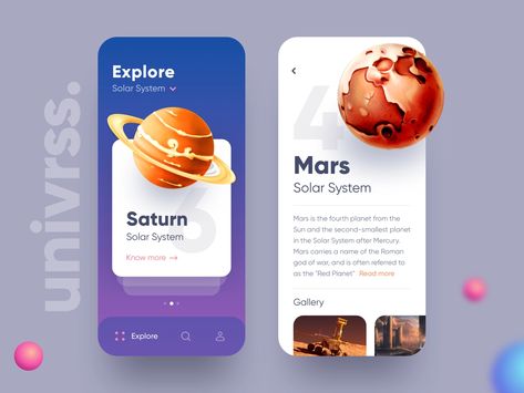 Explore Universe App UI by vijay verma | Dribbble | Dribbble Vijay Verma, App Mobile Design, Application Ui Design, Desain Ux, Logos Color, Universe App, Logos Photography, Ui Design Mobile, Logos Vintage