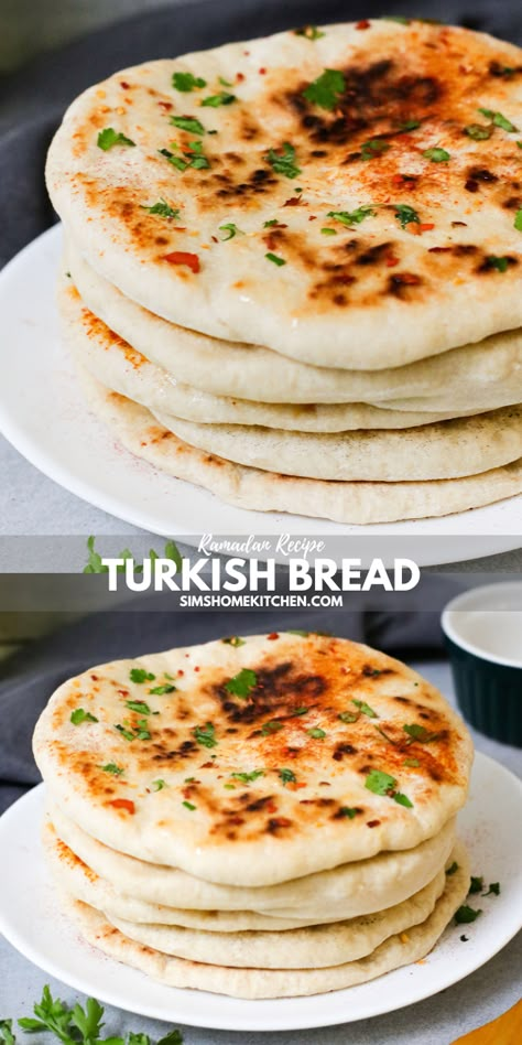 Bread Pairings, Turkish Bread Recipe, Turkish Bread, Bread At Home, Best Bread Recipe, Fish Salad, Fry Bread, Flatbread Recipes, Flat Bread