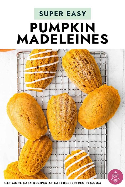 If you’re searching for a crispy cookie that has pumpkin flavor, look no further! Celebrate the Autumn season with these delicious Pumpkin Madeleines. Pumpkin Madeleines, Madeline Cookies Recipe, Fall Desserts Thanksgiving, Madeleines Recipe, Fall Desserts Pumpkin, Madeline Cookies, Madeleine Recipe, Pumpkin Cookie, Easy Dessert Recipes