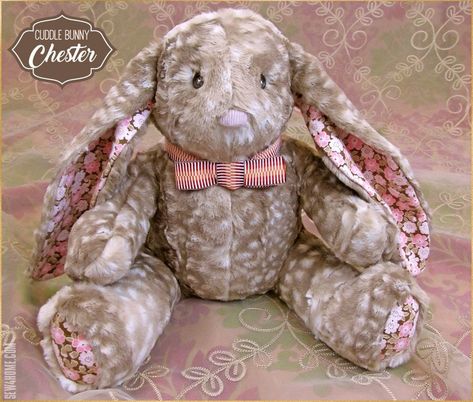 Clover Pom Pom Maker, Stuffed Rabbit, Softie Pattern, Soft Toy Patterns, Hat Patterns To Sew, Animal Sewing Patterns, Sewing Stuffed Animals, Pink Yarn, Plush Pattern