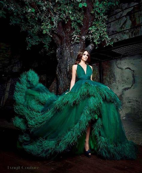 2,786 Likes, 16 Comments - The Royal Dress Fashion (@royalchemise) on Instagram: “Enchanting 💚💚💚 . 👉🏻Follow @RoyalChemise . 👫Tag your friends 👍🏻Give your comments 💫DM for…” Dark Green Princess Dress, Emerald Princess Dress, Green Princess Dress, Tara Dress, Green Princess, Green Wedding Dresses, Royal Dresses, Royal Wedding, Gorgeous Gowns