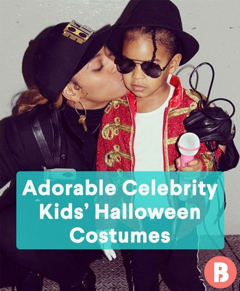 Just like us, famous peeps love suiting up their kids in fierce Halloween costumes. And sometimes, they like getting in on the act too. Here, our favorite celebrity kids' Halloween costumes for the ages. Unique Toddler Costumes, Celebrity Dress Up Day At School, Famous People Costumes, Funny Toddler Halloween Costumes, Movie Star Costumes, Dress Up For Boys, Best Celebrity Halloween Costumes, Celebrity Costumes, Star Costume