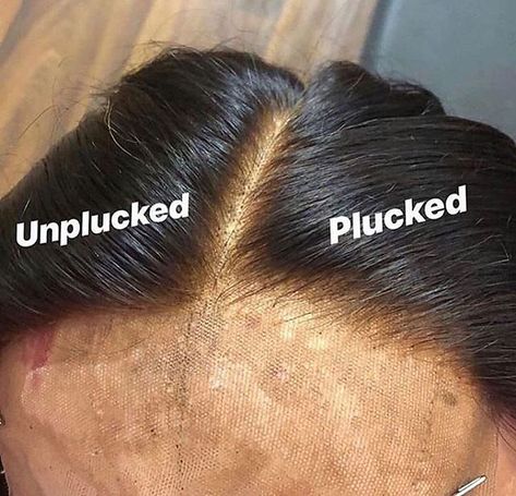 The difference between plucked and unplucked hairline 😍😍 for a more natural looking wig or frontal. 💁🏾‍♀️ All JOsei Deluxe Hair are provided pre- plucked ❤ . . www.joseideluxehair.com . . 🛍#sh Wig Plucking, Afro Twist Braid Hairstyles, Natural Looking Wigs, Virgin Hair Wigs, Twist Braid Hairstyles, Natural Hair Community, Braid Ideas, Girl Haircuts