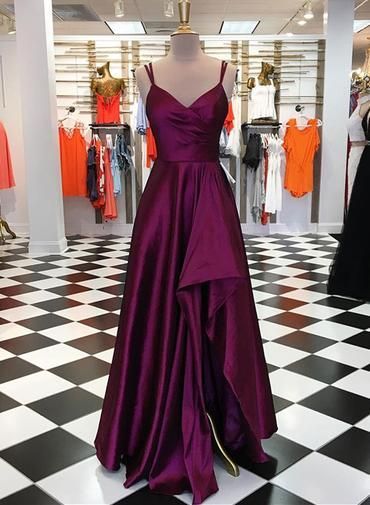 204da255aea2cd4a75ace6018fad6b4ddesc46088557ri Simple Prom Dress Long, Prom Dress Burgundy, Prom Inspo, Purple Prom, Purple Prom Dress, Prom Dresses Two Piece, Prom Dresses 2019, Prom Ideas, Dream Dresses