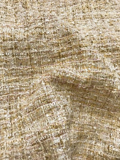 Tweed Fabric Swatch, Tweed Fabric Texture, Chanel Tweed Fabric, Chanel Fabric, Chanel Style Jacket, Chanel Style, Chanel Tweed, Textile Texture, Fabric Textures