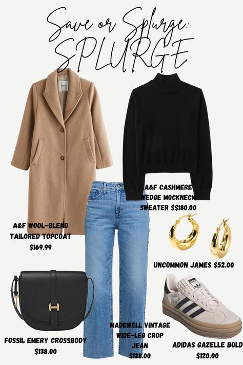 Outfit Date Night, Outfit Date, Sweater Outfit, Outfit Inspiration Fall, Adidas Gazelle, Mock Neck Sweater, Fall Outfit, Top Coat, Mock Neck