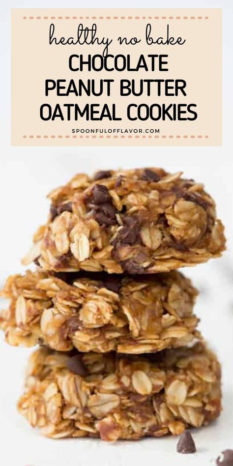 Chocolate Peanut Butter Oatmeal Cookies, Cholesterol Friendly Recipes, Chocolate Peanut Butter Oatmeal, Gluten Free Dairy Free Dessert, Healthy No Bake, Butter Oatmeal Cookies, Breakfast Cookies Healthy, Dairy Free Cookies, Low Cholesterol Recipes