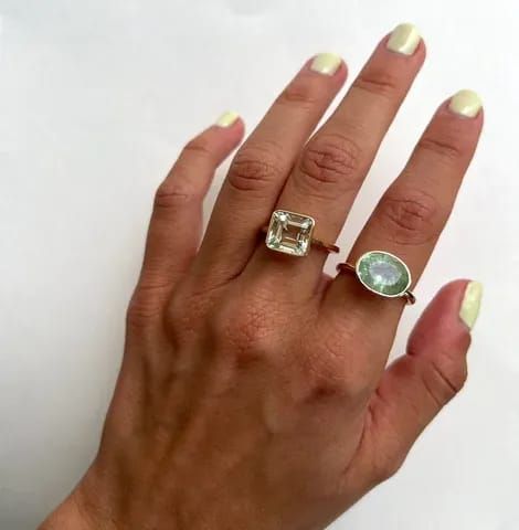 Green Beryl Engagement Ring, Beryl Engagement Ring, Starling Jewelry, Beryl Ring, Colored Stone Engagement Rings, Pink Diamonds Engagement, Green Diamond Rings, Pink Diamond Engagement Ring, Green Stones