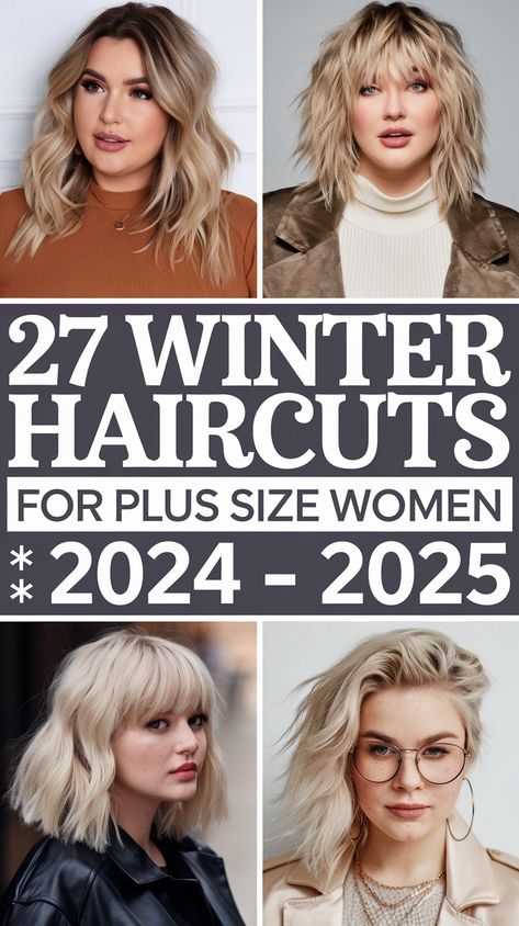 As the colder months approach, it’s the perfect time to switch up your style and embrace haircuts that not only enhance your look but also suit the cozy winter vibe. Whether you're looking for a chic Pixie or a Bob to flatter your round face, there’s something for everyone. Ready to explore the top winter haircuts for plus-size women in 2024-2025? Let’s dive in! #27 Chic Bob with Warm Caramel Highlights This classic bob is perfect for those who love a timeless, sleek look. The cut is just ... Round Face Haircuts Medium, Haircuts For Plus Size Women, Haircuts For Plus Size, Medium Curly Haircuts, Winter Haircuts, Bobs For Round Faces, Plus Size Hairstyles, Bob Hairstyles For Round Face, Chin Length Cuts