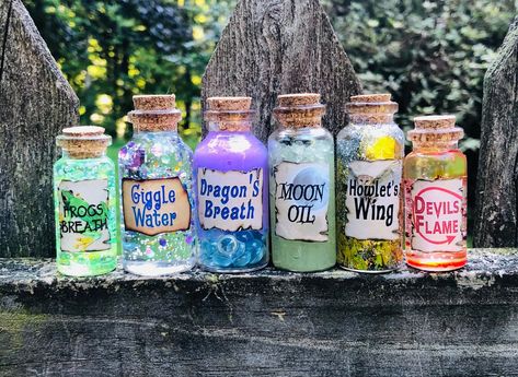 Potions For Kids, Rat Tails, Potion Ideas, Shrunken Heads, Unicorn Dust, Magic Potions, Halloween Mystery, Harry Potter Potions, Hell Fire