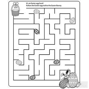 Number Maze, Printable Easter Activities, Easter Coloring Sheets, Easter Worksheets, Creative Easter Eggs, Mazes For Kids, Easter Preschool, Worksheets For Preschool, Easter Games