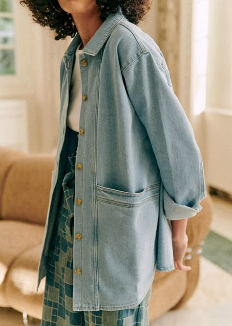 Tomboy Shirts, Wardrobe Aesthetic, Season Outfits, Trendy Outfit Ideas, Handmade Wardrobe, Wardrobe Update, Jacket Denim, Spring Fashion Outfits, Chore Jacket