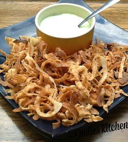 Fried Onion Straws, Onion Strings Recipe, Crispy Onion Straws, Onion Straws, Fried Onions Recipe, Vegetable Entrees, Family Reunion Food, Best Roast Potatoes, Prime Rib Recipe