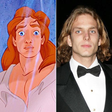 Pin for Later: 15 Disney Princesses (and Princes!) With Their Real-Life Royal Counterparts Human Beast/Andrea Casiraghi of Monaco Beast Human Form, Prince Adam, Real Life Princesses, Andrea Casiraghi, Disney Princesses And Princes, Human Form, Real Life Stories, Disney Princesses, Peg Dolls