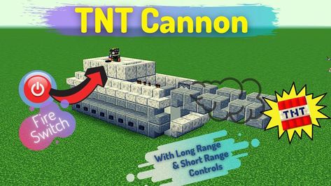 minecraft build Minecraft Tnt Cannon, Minecraft Tnt, Minecraft Hacks, Minecraft Tips, Easy Tutorial, My Youtube Channel, How To Build, Youtube Channel, Minecraft