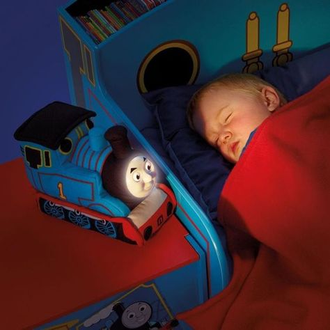 . Train Bedroom Decor, Thomas Bedroom, Nursery Lamps, Train Bedroom, Baby Room Design Boy, Toddler Boy Room, Train Nursery, Thomas Train, Childrens Night Light