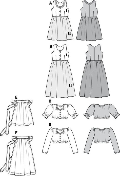 Burda Style Pattern 9509 Dirndl Dress Matching Aprons, Dress And Blouse, Blouse Sewing Pattern, Burda Sewing Patterns, Blouse Sewing, Dirndl Blouse, Burda Patterns, Simplicity Dress, Dirndl Dress