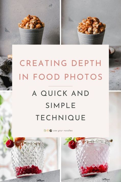 Creating depth in food photos is often spoken about, but what does it really mean? A simple way to creating depth in your food photography. Food Photography Cheat Sheet, Food Photography Techniques, Dramatic Food Photography, Cupcake Food Photography, Baking Product Photography, Food Staging Photography, Food Photography Set Up, Unique Food Photography, Editorial Food Photography