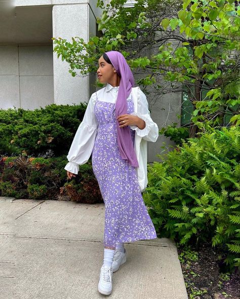 Modest Purple Outfits, Purple Modest Dress, Veiling Outfits, Muslim Summer Outfits, Summer Outfits Muslim, 2024 Purple, Modest Summer Dress, Hijabi Fashion Summer, Mode Zendaya