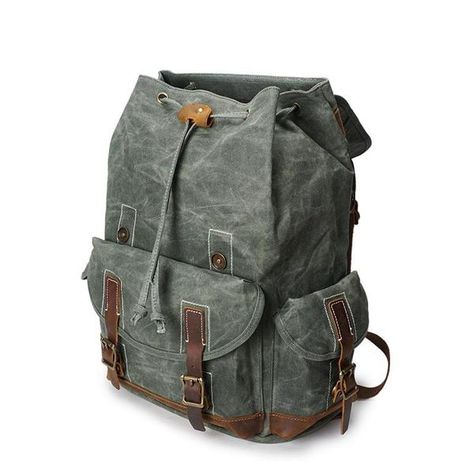 Vintage Oil Wax Canvas Backpack Men Waterproof Travel Shoulder Bag 2018 High Quality Fashion Student Bag Laptop Male Backpack – Touchy Style Tlou2 Aesthetic, Old Backpack, Canvas Backpack Men, Wax Canvas, Backpack College, Fabric Backpack, Waxed Canvas Backpack, Waxed Canvas Bag, Military Backpack