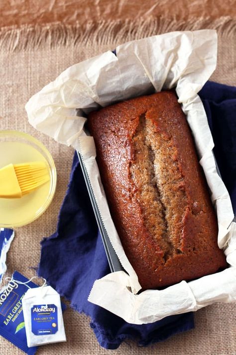 Earl Grey Tea Cake Loaf Earl Grey Cake, Tea Loaf, Cake Loaf, Tea Bread, Cake Vegan, Tea Cake, Loaf Recipes, Grey Tea, Earl Grey Tea