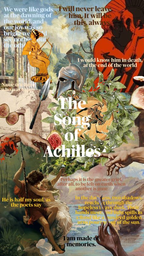 The Song of Achilles Achilles Inspired Outfits, Books To Read If You Like The Song Of Achilles, Song Of Achilles Characters, Story Of Achilles, The Song Of Achilles Collage, The Song Of Achilles Wallpaper Laptop, The Song Of Achilles Fanart Wallpaper, The Song Of Achilles Poster, Song Of Achilles Poster