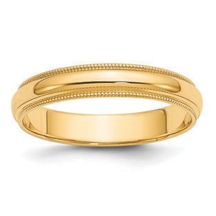 4MM Half Round With Milgrain Edge Wedding Band In 14K Yellow Gold Gemologica.com offers a large selection of 10K and 14K yellow gold bands, and 10K and 14K white gold bands for men and women. We have styles including comfort fit, half round edges, flat edges, flat comfort fit, flat step down edge, half round with milgrain, and beveled edge. Our complete collection of gold wedding rings: www.gemologica.com/mens-gold-wedding-bands-c-28_46_316_320.html Mens Promise Rings, Mens Signet Rings, Mens Fashion Rings, Mens Diamond Rings, Round Wedding Band, Wedding Band Ring, Men's Rings, Beveled Edge, Jewelry Store