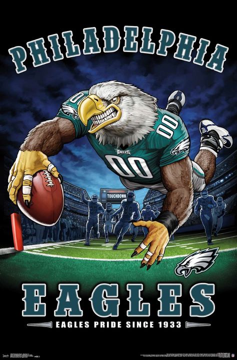 Eagles Poster, Eagles Wallpaper, Philadelphia Eagles Wallpaper, Eagles Football Team, Cowboys Wallpaper, Philly Eagles, Tshirts Ideas, Football Spirit, Philadelphia Eagles Fans