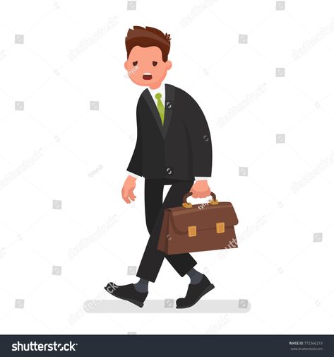 Tired Office Worker, Tired Person, Business Portrait Photography, Business Vector Illustration, Office Worker, Character Design Sketches, App Design Inspiration, Business Portrait, Styled Stock