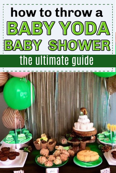 Starwars Baby Shower Ideas, Star Wars Themed Baby Shower Ideas, Starwars Baby Shower Ideas Boys, Grogu Baby Shower Theme, Baby Yoda Baby Shower Theme, Baby Yoda Baby Shower Ideas, Star Wars Baby Shower Ideas, Yoda Decorations, Yoda Birthday