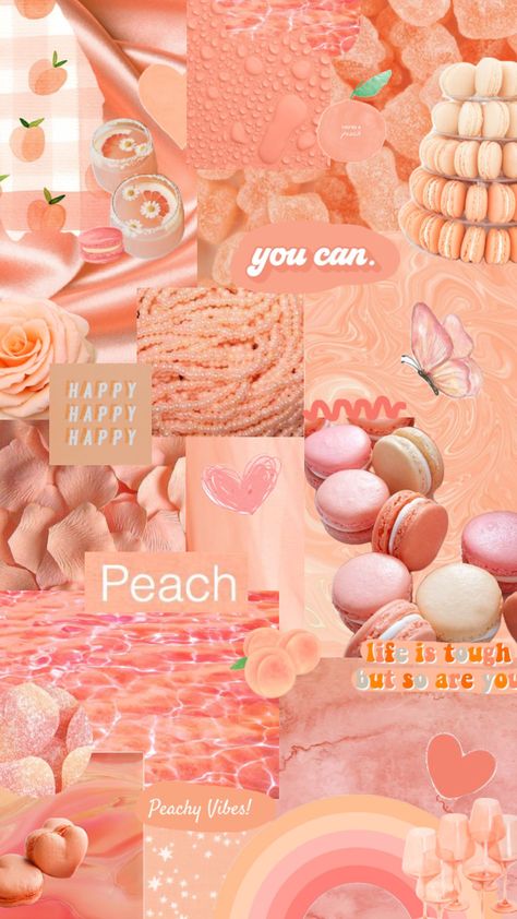 #peach #wallpaper Peach Aesthetic Background, Peach Wallpaper Aesthetic, Peach Moodboard, Canva 101, Coral Aesthetic, Peach Paradise, Peachy Aesthetic, Y2k Aesthetic Wallpaper, Peach Wallpaper