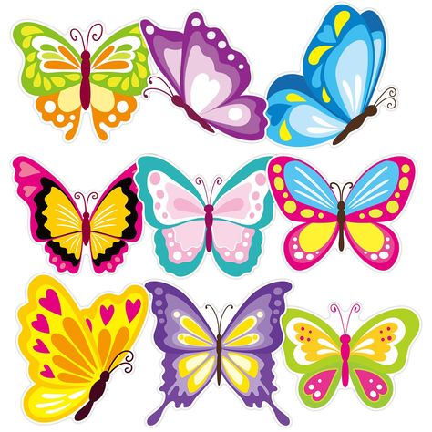 PRICES MAY VARY. Package Includes: 45 pieces paper butterfly cutouts in 9 styles, with glue points. About 5” to 6”. Classroom Decoration: Use these butterfly cutouts to decorate your party, wall, window, classroom or school events. You can also use them to decorate your store window display. Colorful Butterfly Cutouts: Perfect for decorating bulletin board and classroom. Great for back to school, spring, Easter and birthday classroom decoration. Great Classroom Supplies: A great addition to clas Classroom Butterfly Decor, Butterfly Cutouts Printable, Butterfly Classroom Decor, Birthday Classroom, Butterfly Cutouts, Butterflies Classroom, Summer Door Decorations, Summer Bulletin Boards, Butterfly Cutout