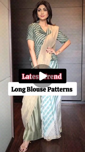 Latest Blouse Designs Pattern, Blouse Neck Designs, Blouse Designs Latest, Latest Trend, Indian Designer, Indian Designer Wear, Blouse Patterns, May 20, Long Blouse