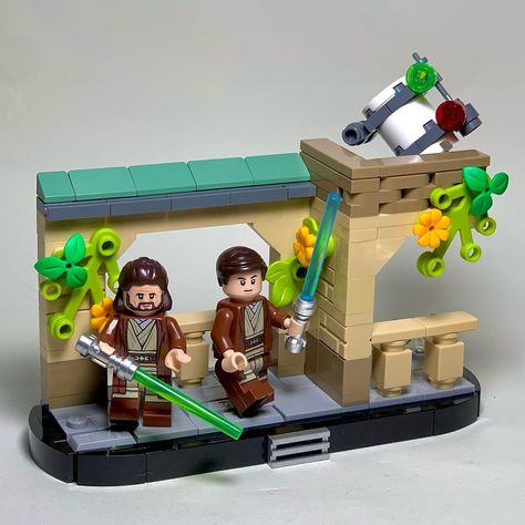 Lego Diorama, Lego Jedi, Qui Gon Jinn, Qui Gon, Lego Starwars, Micro Lego, Lego Custom Minifigures, Lego Dimensions, Amazing Lego Creations