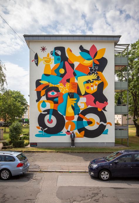 “Intercultural Balance” by Ruben Sanchez in Mannheim, Germany – StreetArtNews Mannheim Germany, School Murals, Graffiti Murals, Murals Street Art, Mural Wall Art, Street Art Graffiti, Mural Art, Art Movement, Public Art