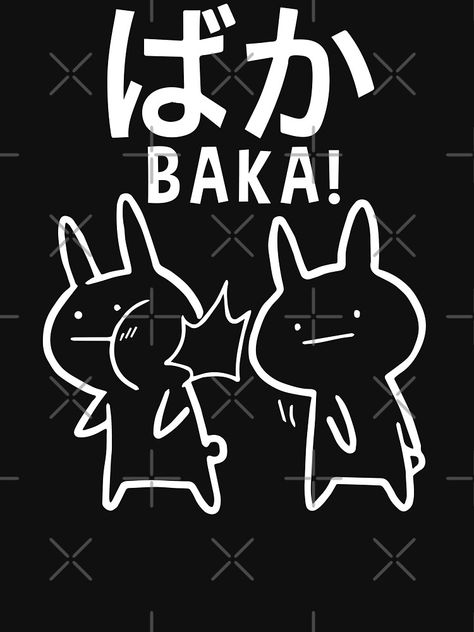 "Funny Anime Baka Rabbit Slap Shirt Baka Japanese Shirt" T-shirt by MerchK1ng  #Aff , #spon, #Baka, #Rabbit, #Funny, #Anime Baka Japanese Word, Baka Anime, Emo Stickers, Apple Watch Custom Faces, Manga Wallpaper, Chibi Wallpaper, Cricut Stencils, Funny Rabbit, Learning Japanese