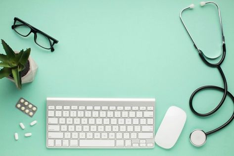 Modern keyboard and mouse with medicines... | Free Photo #Freepik #freephoto #background #technology #medical #green Nursing Informatics Background, Nursing Background, Linkedin Banner Images, Medical Business Card, Background Technology, Ppt Background, Linkedin Background, Linkedin Banner, Medical Wallpaper