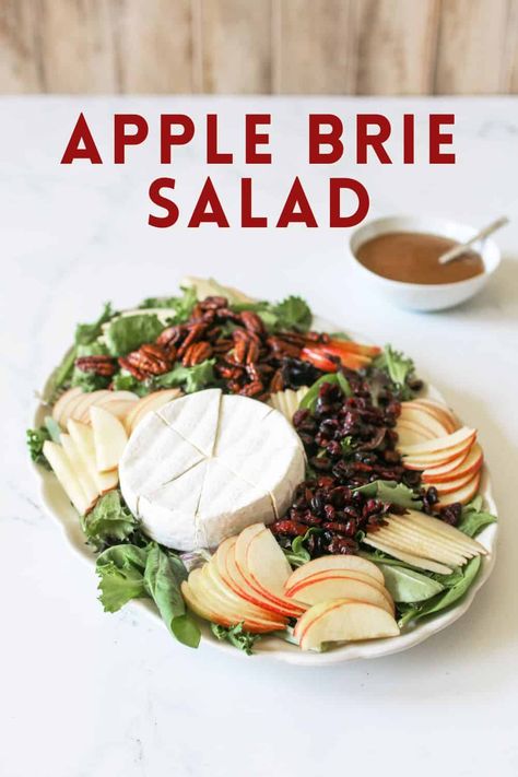 Brie Salad, Apple Brie, Apple Turkey, Winter Salad Recipes, Brie Recipes, Cranberry Salad, Cranberry Cheese, Small Food Processor, Autumn Salad