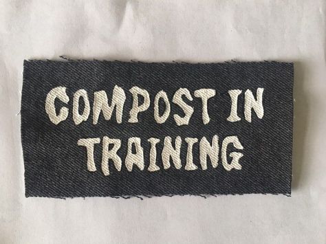 Compost In Training Pat The Bunny Folk Punk Patch Goth Dude, Diy Patches Punk, Punk Patches Diy, Hobart Brown, Pat The Bunny, Folk Punk, Punk Diy, Punk Fashion Diy, Punk Jacket