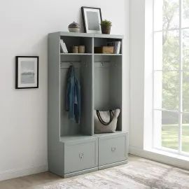 ENTRYWAY SETS - Crosley Furniture Small Storage Baskets, Hall Trees, Mudroom Organization, Grey Two Piece, Small Storage Basket, Book Bags, Entryway Organization, Hall Tree, Entryway Furniture