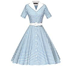 Amazon.com: GownTown 1950 Women Dress Midi Shirt Dress Cocktail Dress with Belt : Clothing, Shoes & Jewelry 1950 Women, Pinup Couture, Dress Homecoming, Vacation Dress, Lace Overlay Dress, Midi Cocktail Dress, Denim Shirt Dress, Dress Cocktail, Midi Dress Summer