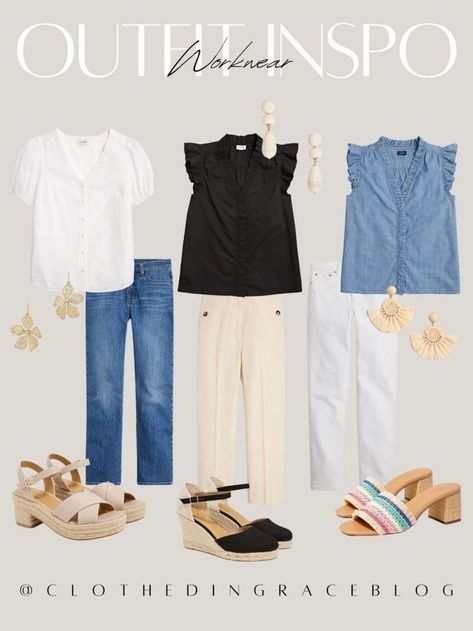 Coastal Jeans Outfit, Chambray Pants Outfit, Amazon Fashion 2020, Mothers Day Outfit Ideas, Mothers Day Outfit, Outfit Ideas Spring, Day Outfit Ideas, Earrings With Pearls, Casual Outfits For Moms