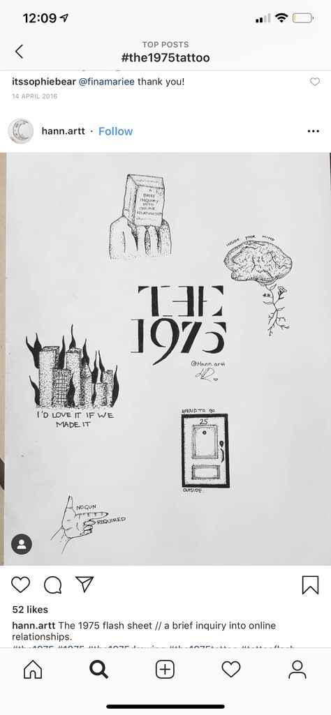 Rectangle Tattoo The 1975, The1975 Tattoo, The 1975 Tattoo Ideas, 1975 Tattoos, The 1975 Tattoo, 1975 Tattoo, Online Relationship, Saved Pins, Exterior Stone