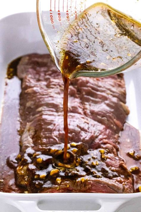 BEST Skirt Steak Marinade - Jessica Gavin Bbq Skirt Steak Recipes, Grilled Skirt Steak Marinade, Best Skirt Steak Recipe, Marinated Skirt Steak Recipes, Skirt Steak Recipes Marinade, Beef Skirt Steak Recipes, Skirt Steak Marinade, Marinade Flank Steak, Marinated Skirt Steak