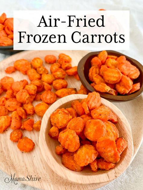 These tasty air-fried baby carrots are quick and easy to make. With frozen carrots instructions too. These are a great side dish or snack! #airfryer #carrots #glutenfree Air Fryer Frozen Carrots, Frozen Carrots Side Dish, Frozen Veggies In Air Fryer, Frozen Carrot Recipes, Airfryer Carrots, Snack Airfryer, Frozen Carrots, Supper Sides, Carrot Recipes Side Dishes