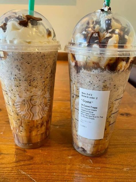 Starbucks Halloween Drinks, Starbucks Frappe, Starbucks Vanilla Bean Frappuccino, Substitute Ingredients, Starbies Drinks, Caramel Drinks, Starbucks Breakfast, Starbucks Secret Menu Recipes, Birthday Shoes