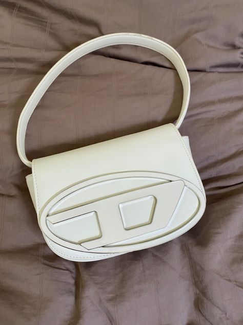 White Diesel Bag, Diesel Handbags, Bathtub Aesthetic, Diesel Bag, Diesel Clothing, Baguette Bag, Hermes Bag, Pretty Bags, Cute Bags